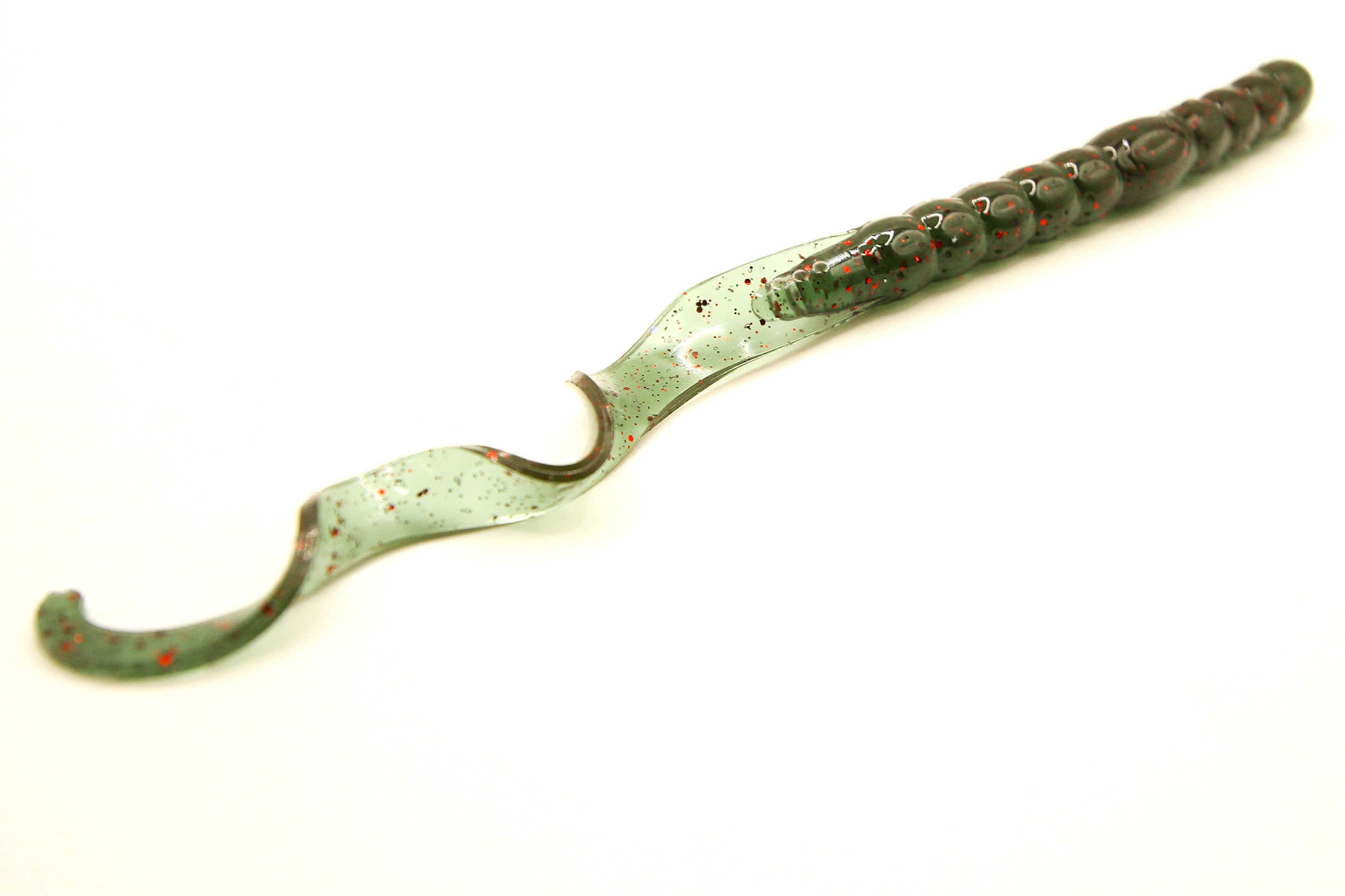 7" Ribbon Tail Worm 10pk Watermelon w/ Red Flake
